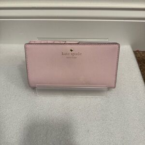 Kate Spade blush pink snap closure wallet